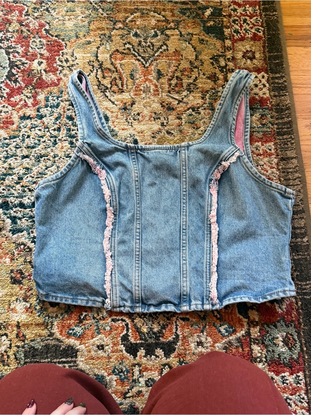 Y2K Lee denim crop top